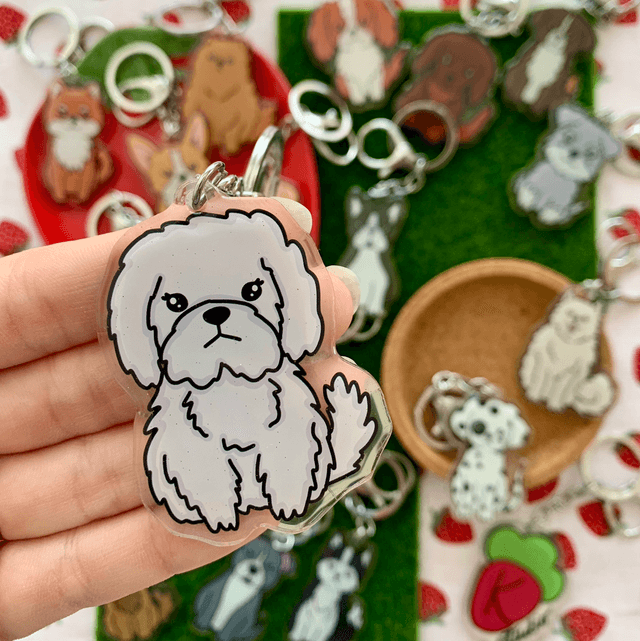 DOG keychain - Maltese