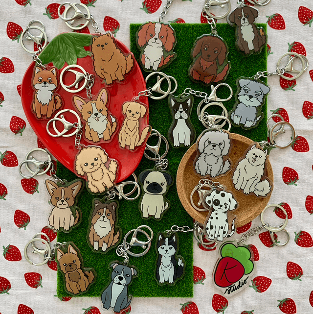 DOG keychain - Corgi