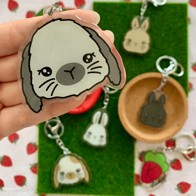 BUNNY keychain - Gray