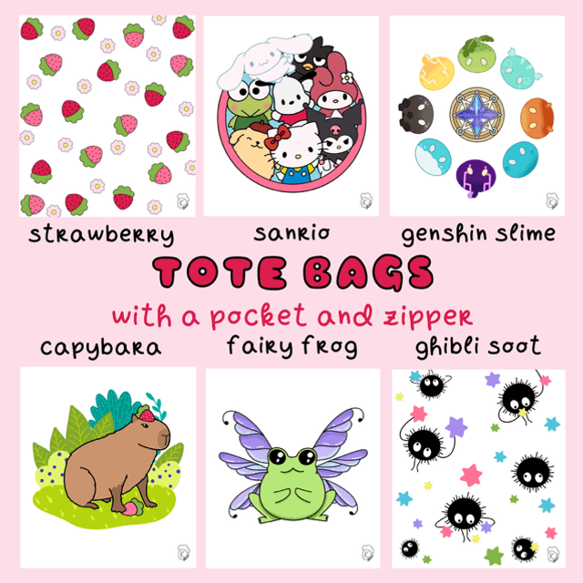 TOTE BAG - Genshin slimes