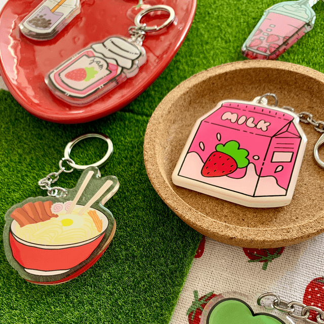 Strawberry MILK keychain