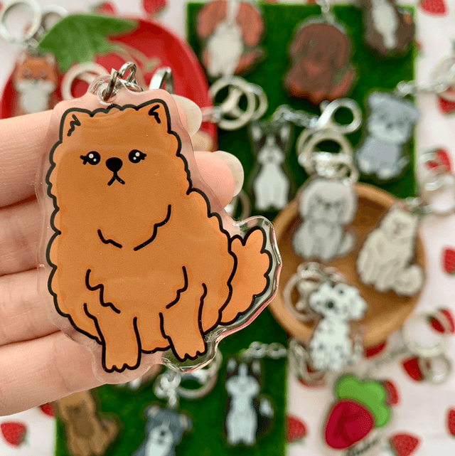 DOG keychain - Pomeranian