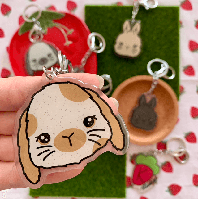 BUNNY keychain - Brown Spots