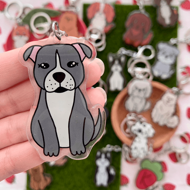 DOG keychain - Pitbull