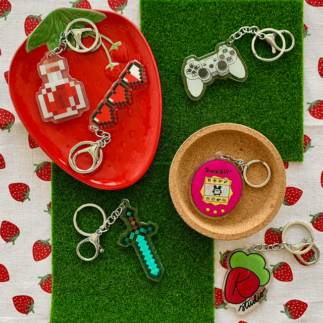 MINECRAFT keychain - Hearts