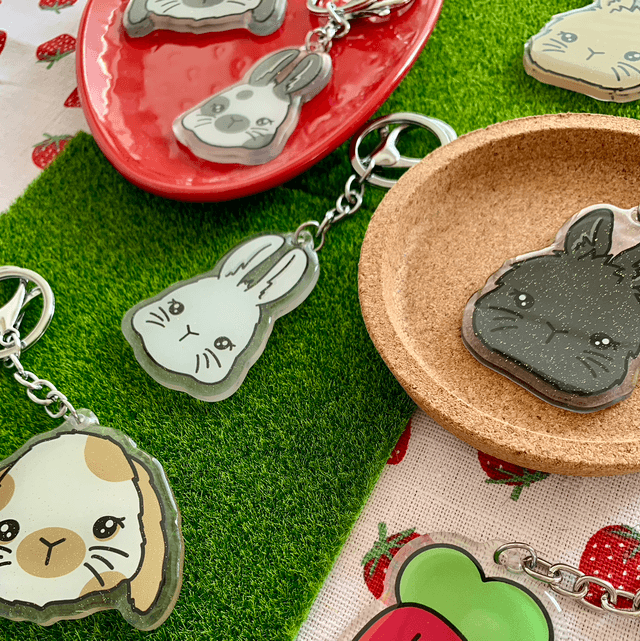 BUNNY keychain - Brown Spots