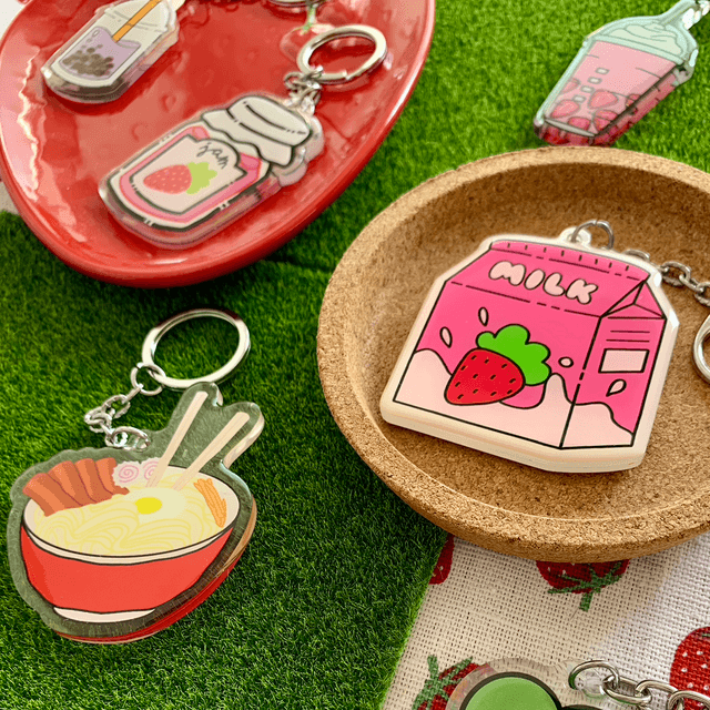 Strawberry FRAPPUCCINO keychain