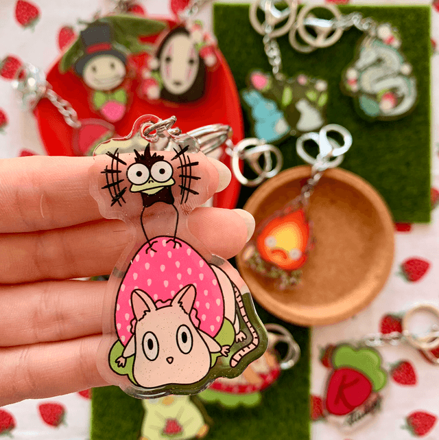 GHIBLI keychain - Boh & Yubaba's bird