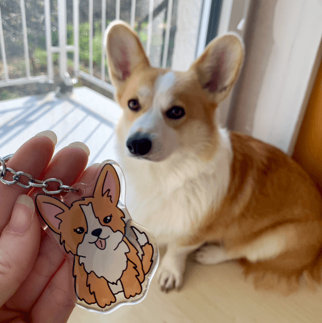 DOG keychain - Corgi