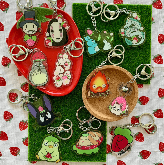 GHIBLI keychain - Boh & Yubaba's bird