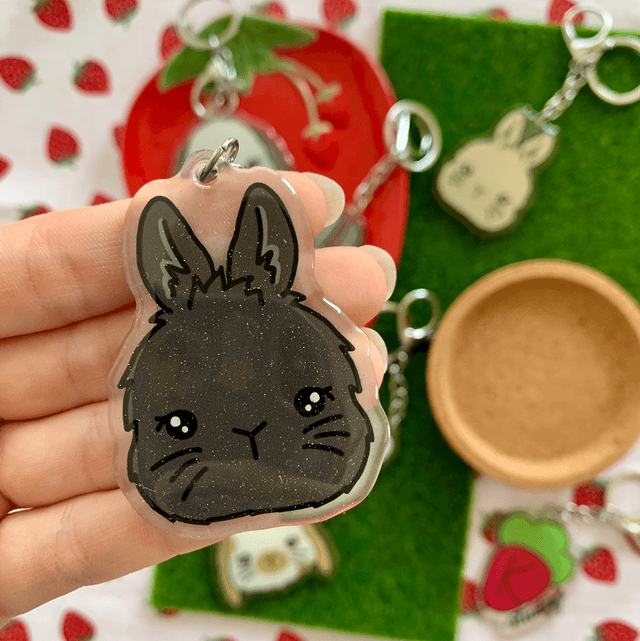 BUNNY keychain - Black