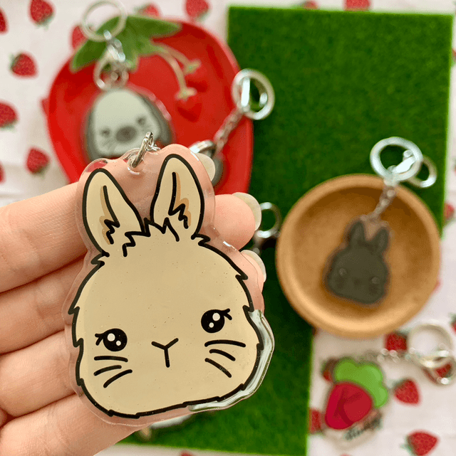 BUNNY keychain - Beige