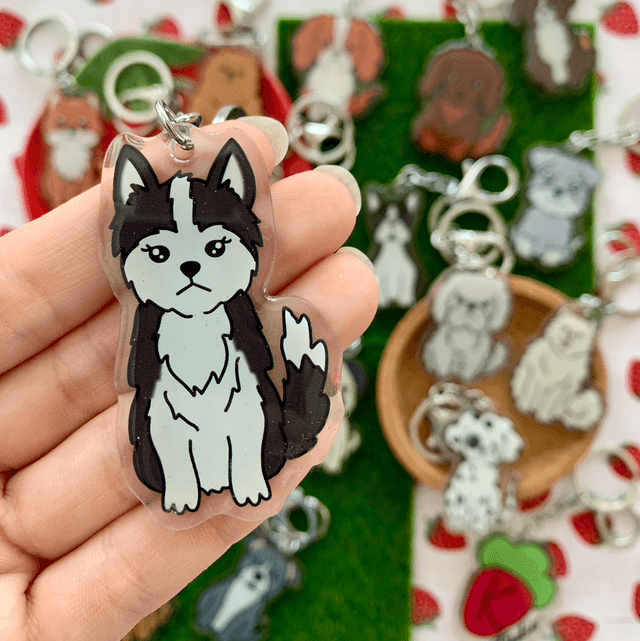 DOG keychain - Husky