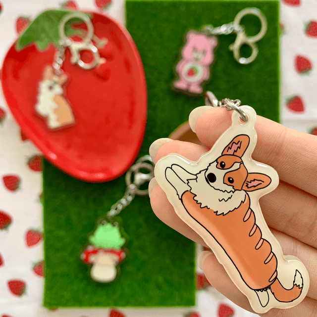CORGI keychain - Toby Baguette