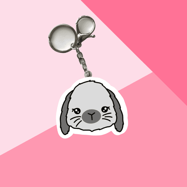 BUNNY keychain - Gray