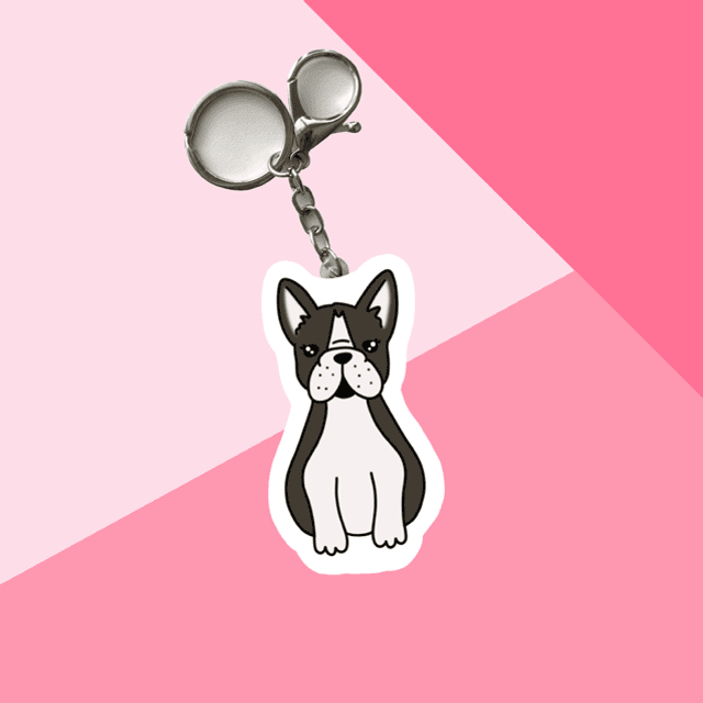 DOG keychain - Boston Terrier